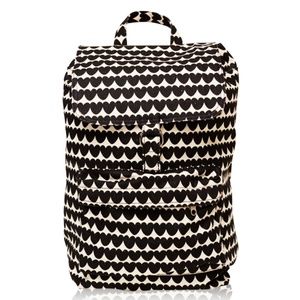 Black Hearts Canvas Backpack